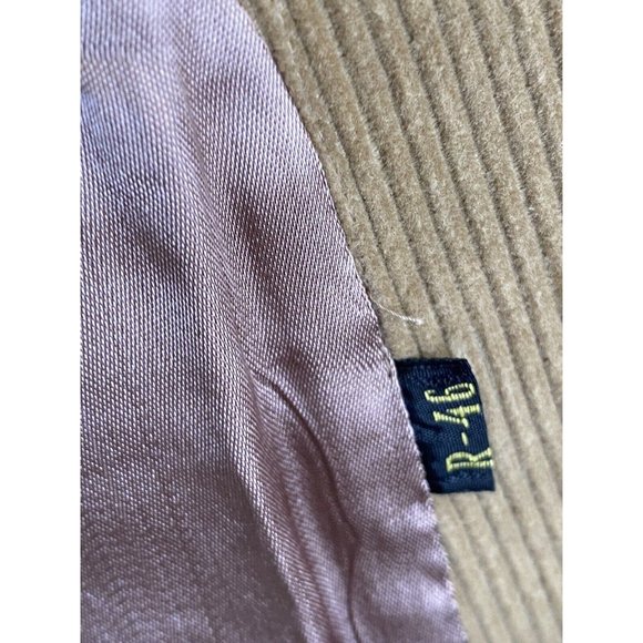 Garrison Park Men's 46R Vintage Tan Brown Corduroy Blazer W/ Elbow Patches - Picture 11 of 11